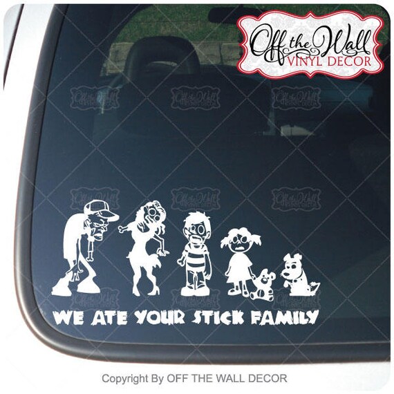 zombie family car stickers