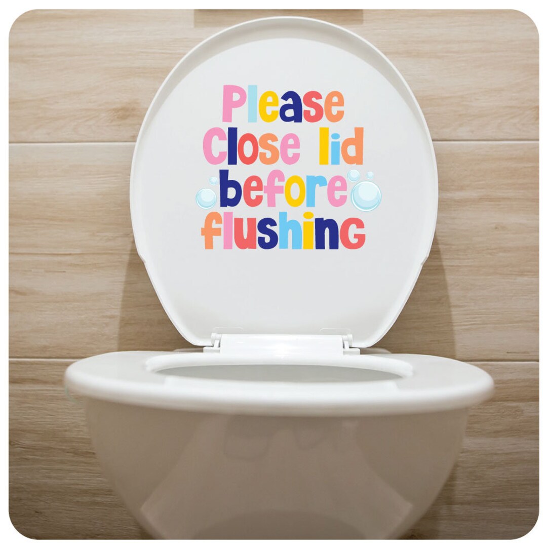 Toileting Lettering Colorfuly Bathroom Toilet