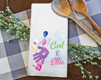 Personalized | Country Farmhouse Styled Vintage Look Kitchen Towel Waffle Weave | Up Inspired