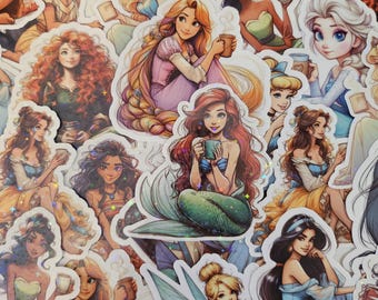 Princess Waterproof Sticker: Holographic or Glossy Laminate
