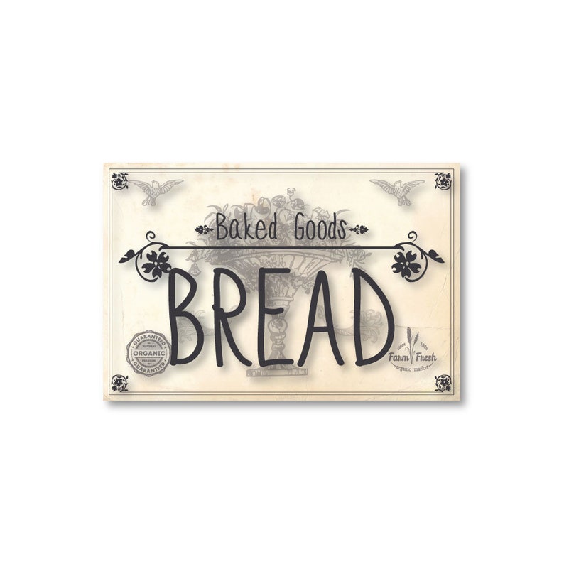Custom Retro Vintage Farmhouse Styled Bread Box Label Etsy