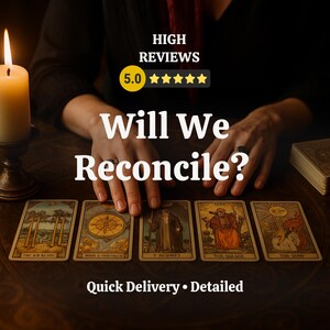 ¿Nos reconciliaremos? Lectura de tarot, Lectura psíquica del amor, ¿Volverá?, Lectura detallada del amor, Percepción precisa, Lectura el mismo día