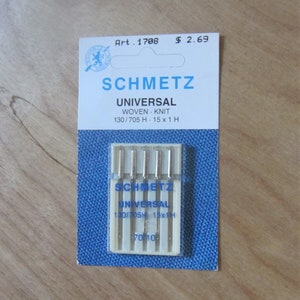 Sewing Machine Needles, Schmetz Woven Knit Needle Size 70/10 Machine Needles, Schmetz Sewing Machine Needles, Package of 5 needles