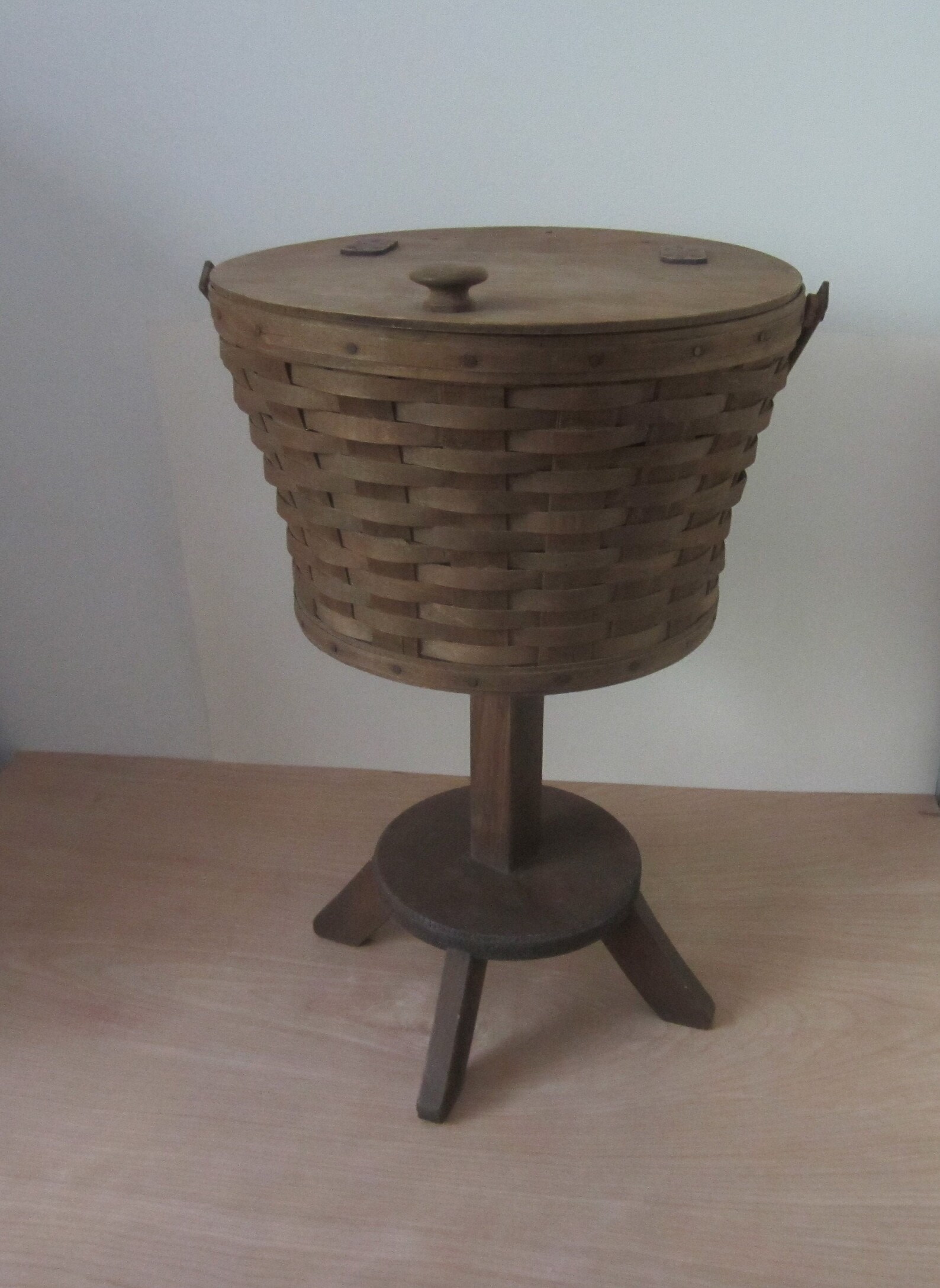 Longaberger Sewing Basket Swinging handle round sewing with Etsy