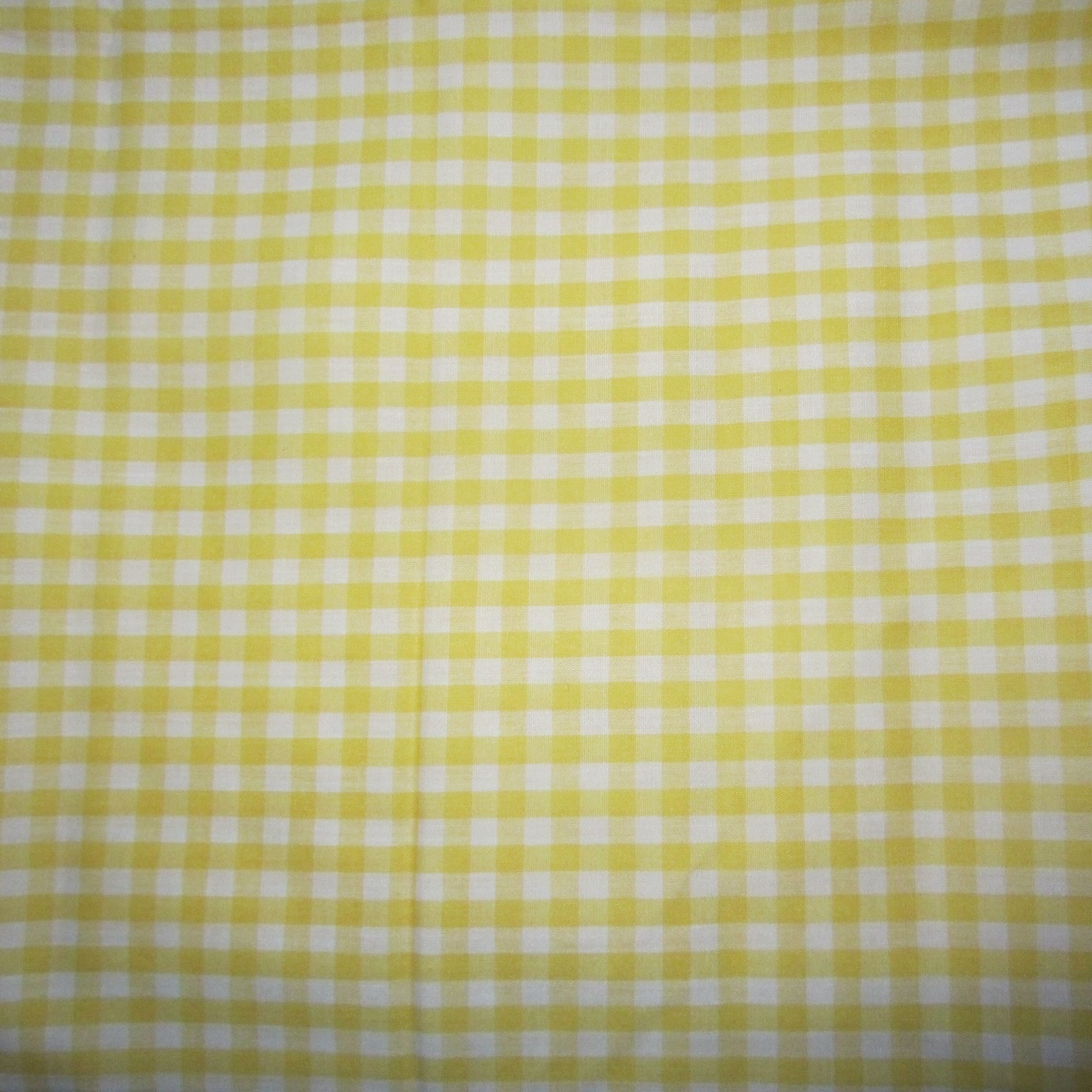 Gingham fabric Yellow Gingham fabric Yellow & white checked Etsy