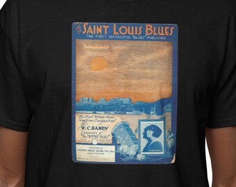 Vintage St. Louis Blues T-Shirt | 1920s W.C. Handy Sheet Music Cover Design