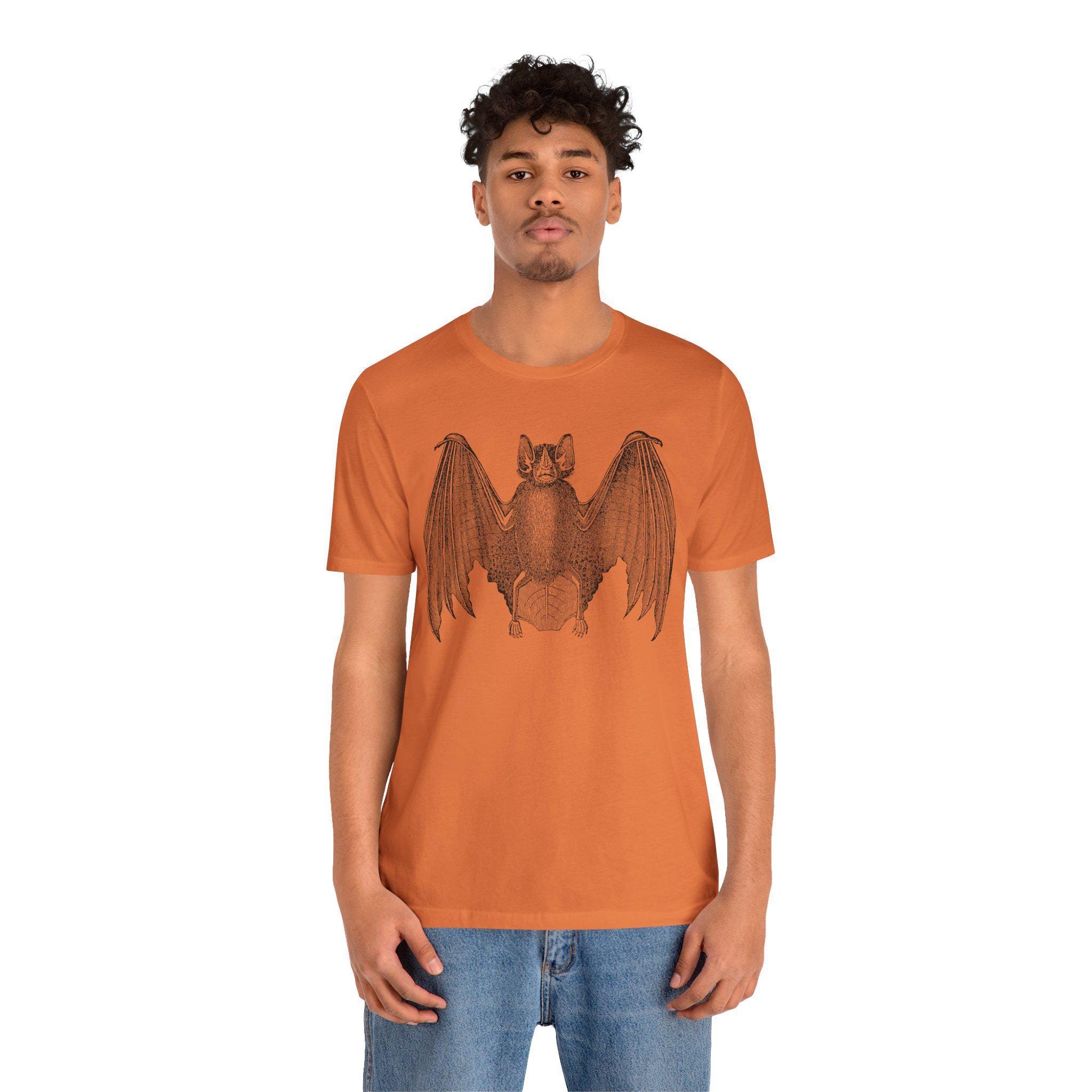 ヴィンテージハロウィンTシャツ | ゴシックコウモリイラストTシャツ