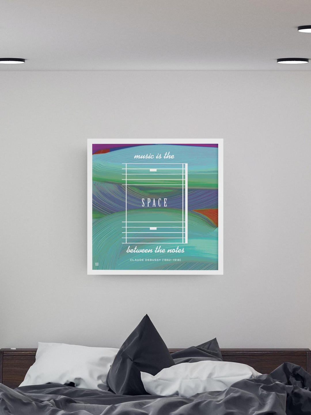 Space Between Notes Debussy Quote Poster |