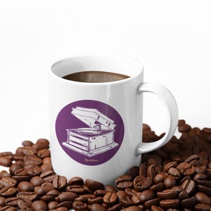 Vintage Record Player Mug | Gramophone "Revolution" Coffee Cup image 6