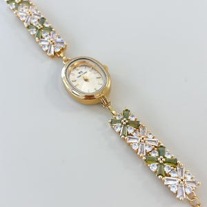 Reloj delicado para mujer, reloj hecho a mano para mujer, relojes vintage, reloj minimalista para mujer, regalo para ella, reloj de pulsera azul.