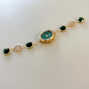 Reloj delicado para mujer, reloj hecho a mano para mujer, relojes vintage, reloj minimalista para mujer, regalo para ella, reloj de pulsera azul.