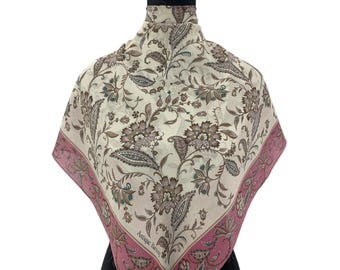 Vintage antiek harmoniseren zijden sjaal bloemensjaals dassen wikkel bodysjaal antiek harmoniseren sjaal zijden vierkante sjaal klassieke foulard wraps