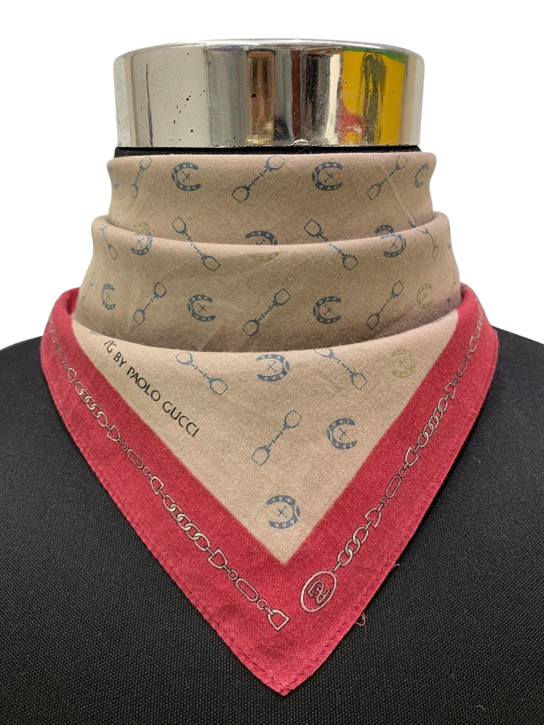 Foulard Vintage Codello 100% Soie - 47x48 Cm Bleu - Occasion Authentique