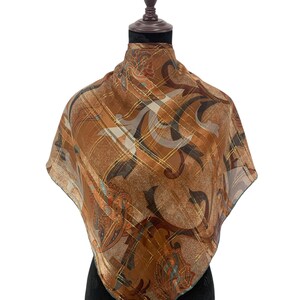 Vintage Gianni Accardi Seidenschal Abstrakte Schals Krawatten Accessoires Wrap Seide Gianni Accardi Schal Quadratischer Schal Klassisches Foulard Top