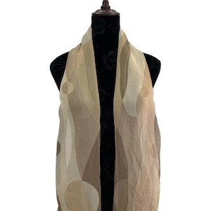 Vintage Balenciaga Silk Scarf Abstract Scarves Neckwear Wrap Balenciaga Shawl Rectangle Scarf Classic Foulard Silk Wrap Neck Scarf Top