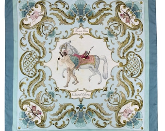 ヴィンテージ エルメス シルクスカーフ Les Tuileries by Joachim Metz