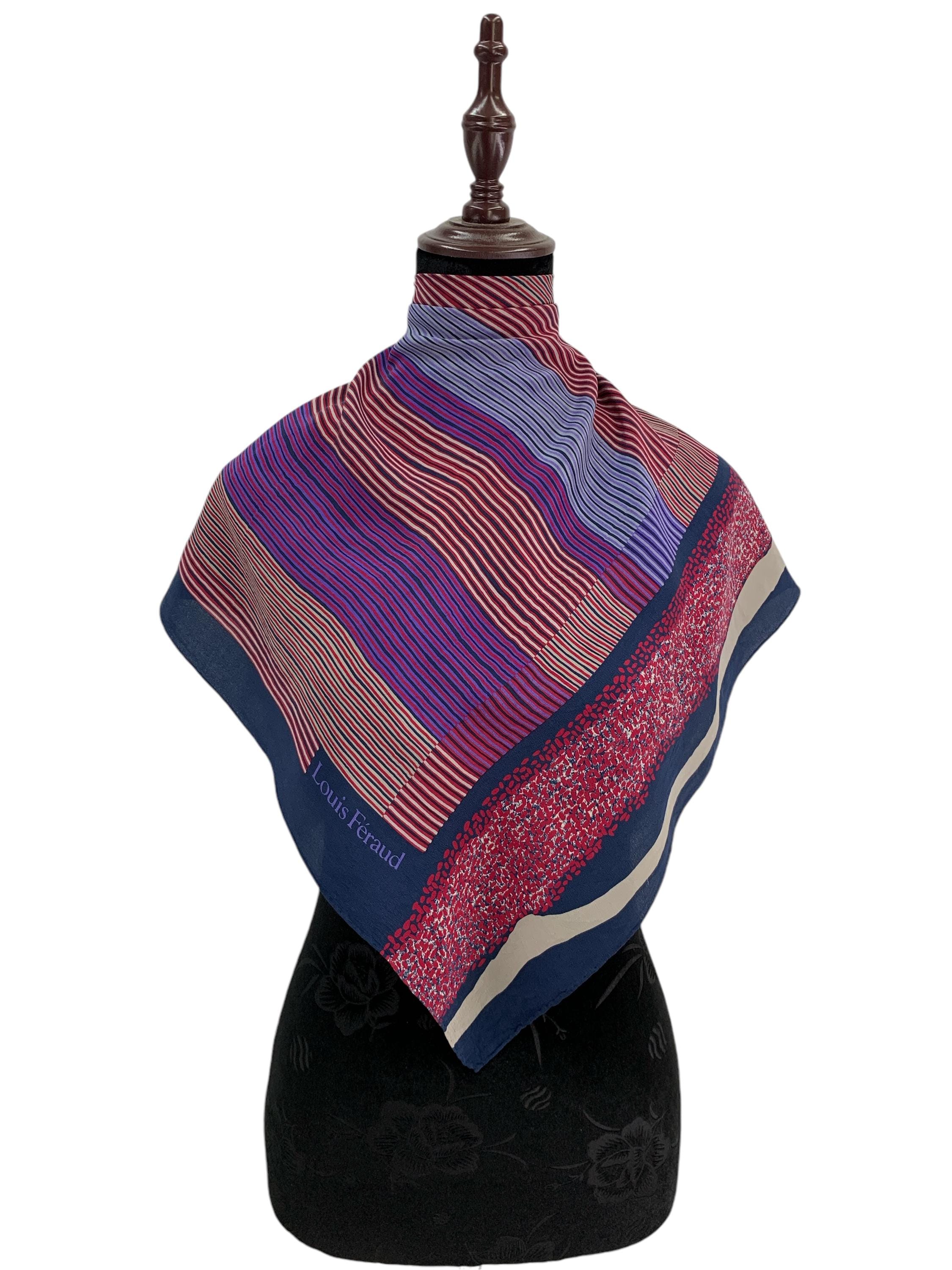 Vintage Louis Féraud Silk Scarf Classic Scarves Neckwear