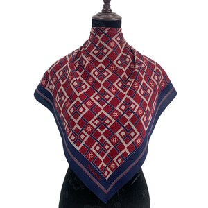 Vintage David Hicker Silk Scarf Neckwear Vintage Scarves David Hicker Shawl Silk Square Scarf Neckcloth Classic Foulards Wrap Body Scarf Top