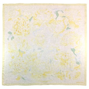 Vintage Hermes Les Pivoines Silk Scarf by Christiane Vauzelles Hermes Mousseline Silk Scarf Neckwear Hermes Flower Scarf Square Silk Scarves