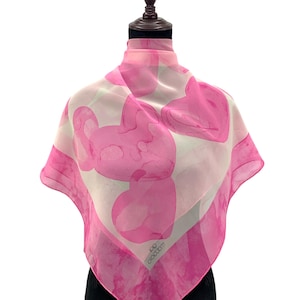 Vintage Gai Mattiolo Silk Scarf Love Pattern Scarves Neckwear Accessories Neck Wrap Scarf Love Shawl Soie Scarf Vintage Foulard Wrap Silk