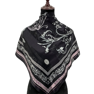Vintage Elegance Paris Silk Scarf Classic Scarves Neckwear Accessories Wrap Neck Scarf Elegance Paris Shawl Silk Square Scarf Wrap Silk Top