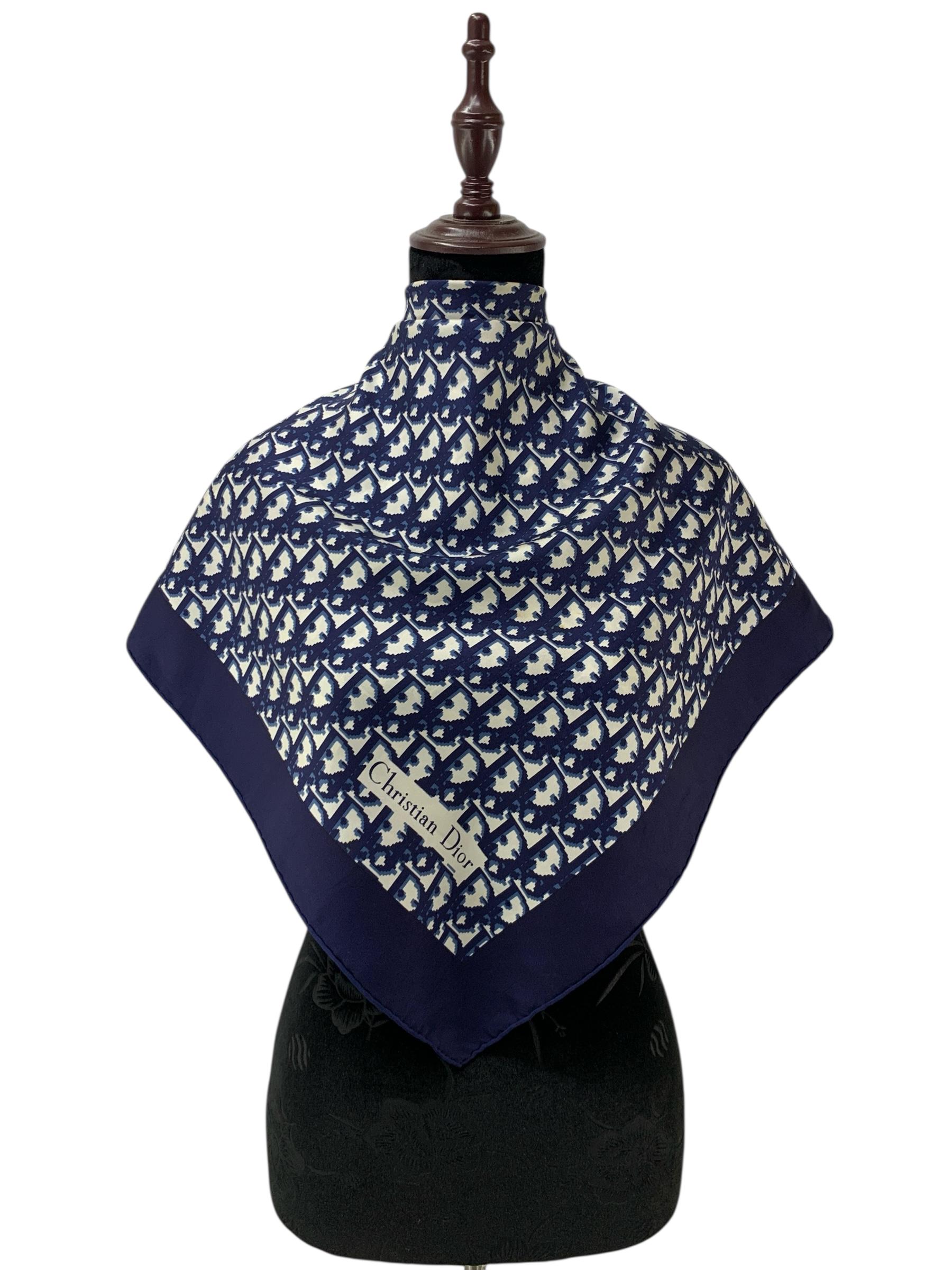 Christian Dior モノグラムスカーフ Vintage Christian Dior Silk Scarf Monogram Scarves Neckwear