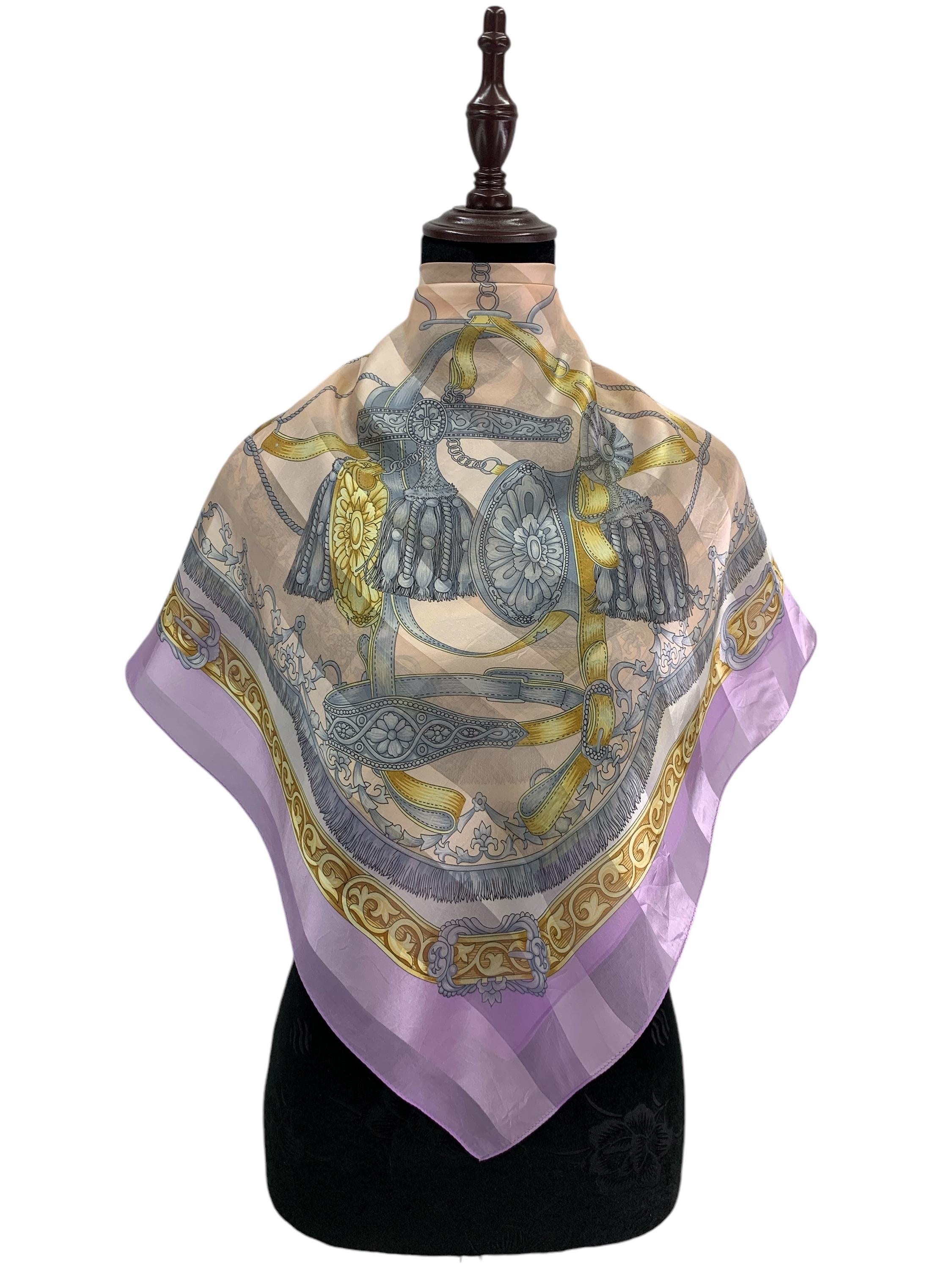 Vintage Alpha Cubic Silk Scarf Classic Scarves Neckwear