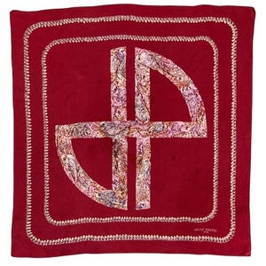 Vintage Jean Patou Silk Scarf Classic Scarves Neckwear Jean Patou Shawl Wrap Silk Square Scarf Neckcloth Classic Foulards Vintage Babushka