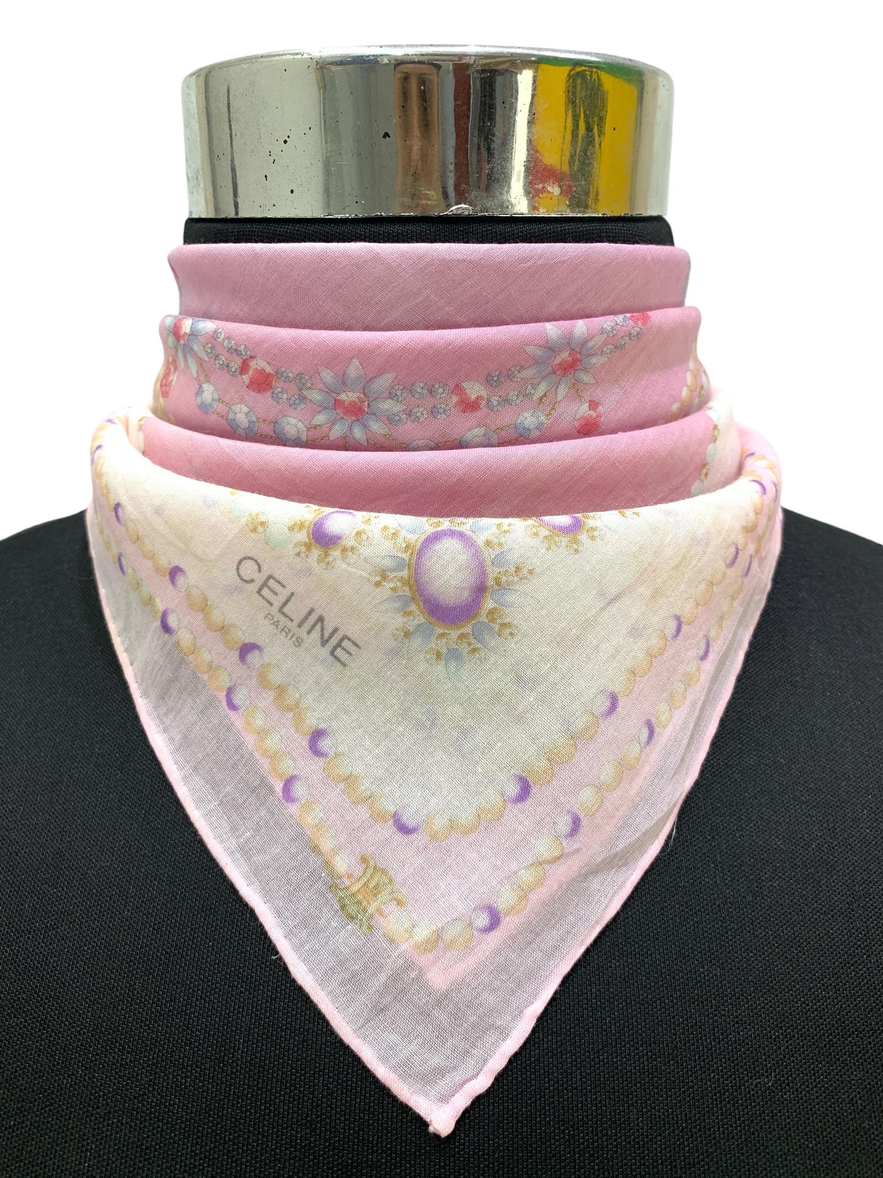 Celine Floral Scarf - Etsy Australia