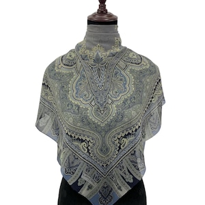 Vintage Lancel Silk Scarf Paisley Scarves Neckwear Wrap Body Scarf Lancel Shawl Silk Square Scarf Vintage Silk Scarf Lancel Foulard Top Wrap