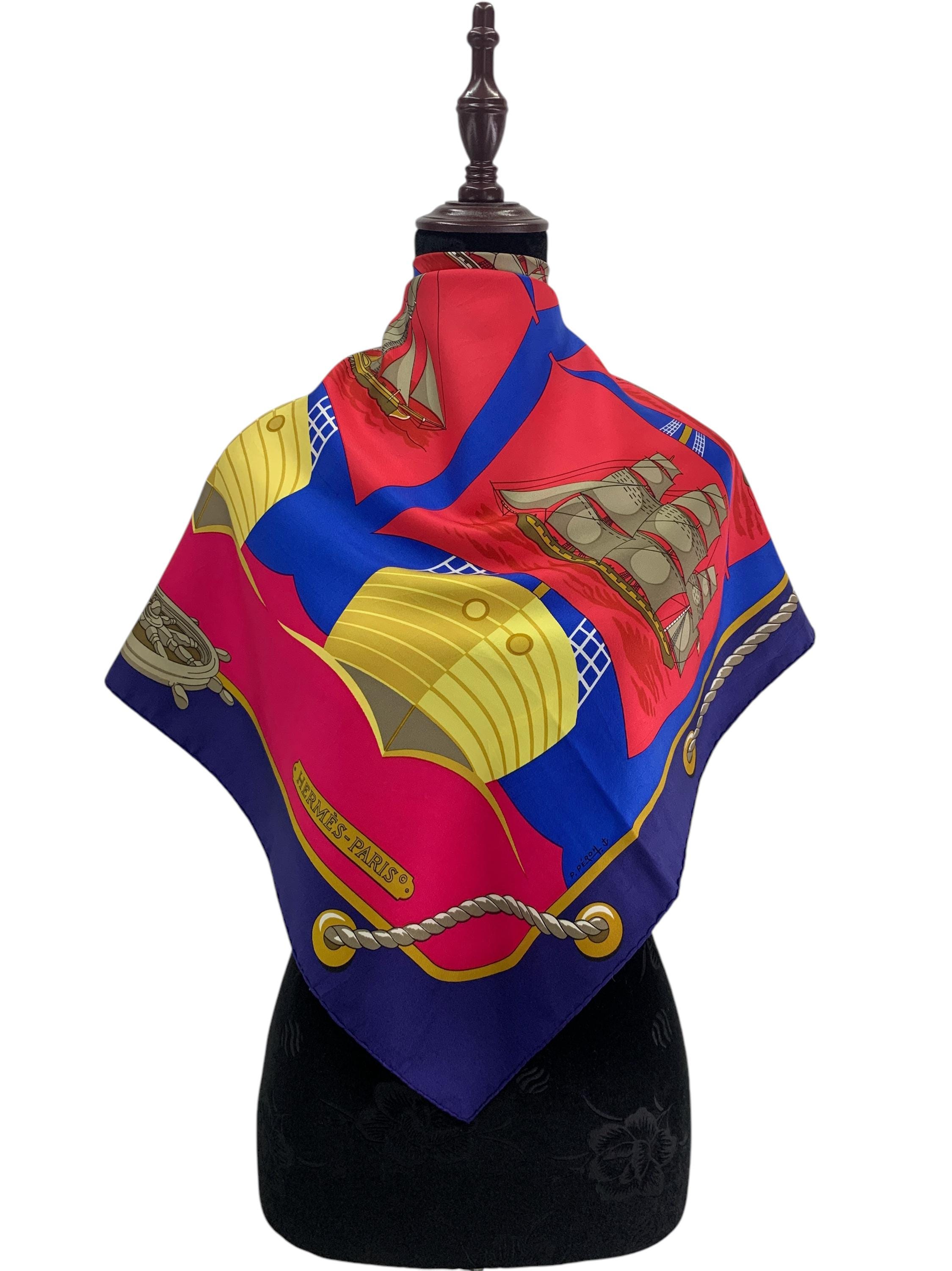 S*い様 HERMES カレ90 GRAND LARGUE Grand largue blue - Hermès Scarf Details | Scarf Sage