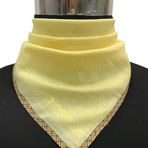 Vintage Burberrys Handkerchief Cotton Scarf Pocket Square Accessories Neckcloth Burberrys Neckerchief Classic Scarf Neck Wear Bandana Top