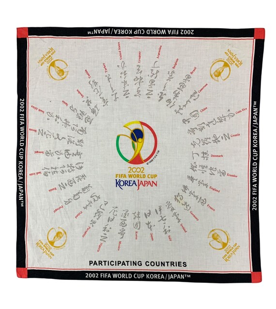 Vintage 2002 FIFA World Cup Bandana - Korea Japan - Etsy Singapore