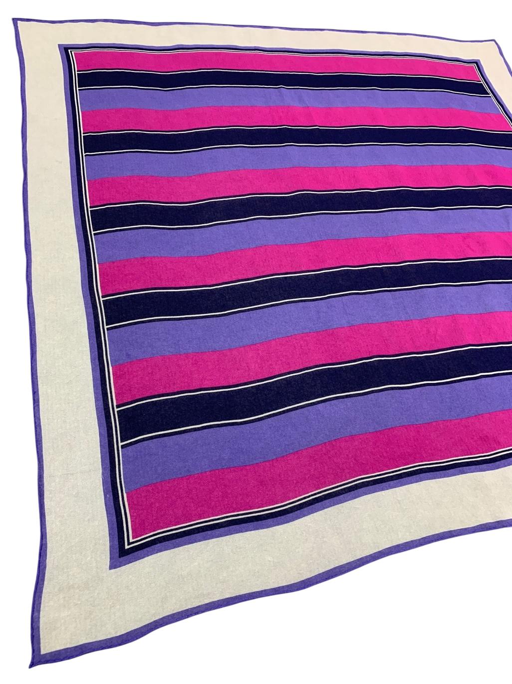 Vintage Yves Saint Laurent Silk Scarf - Pink & Purple  display picture 3