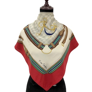 Vintage Pierre Cardin Seidenschal Klassische Schals Halsbekleidung Wickel Körper Schal Pierre Cardin Schal Quadratischer Schal Vintage Foulards Top Schal