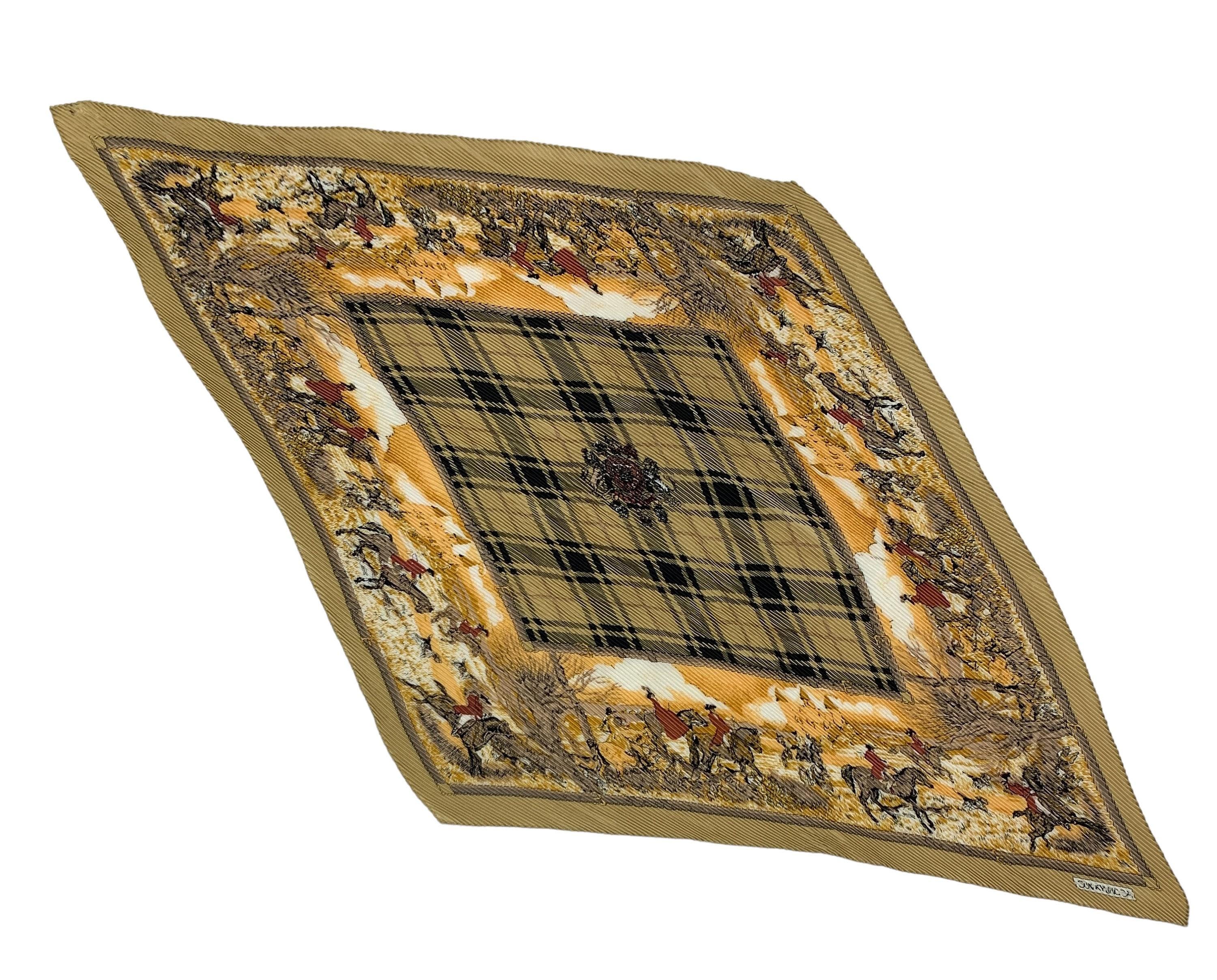 Foulard Vintage SUN KYUNG SA En Soie 100% - Motif Géométrique Astrologie - Fait En France
