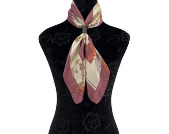 Vintage Givenchy Neckerchief Silk Scarf Classic Scarves Neckwear Silk Bandana Givenchy Handkerchief Pocket Square Neckcloth Scarf Wrap Silk