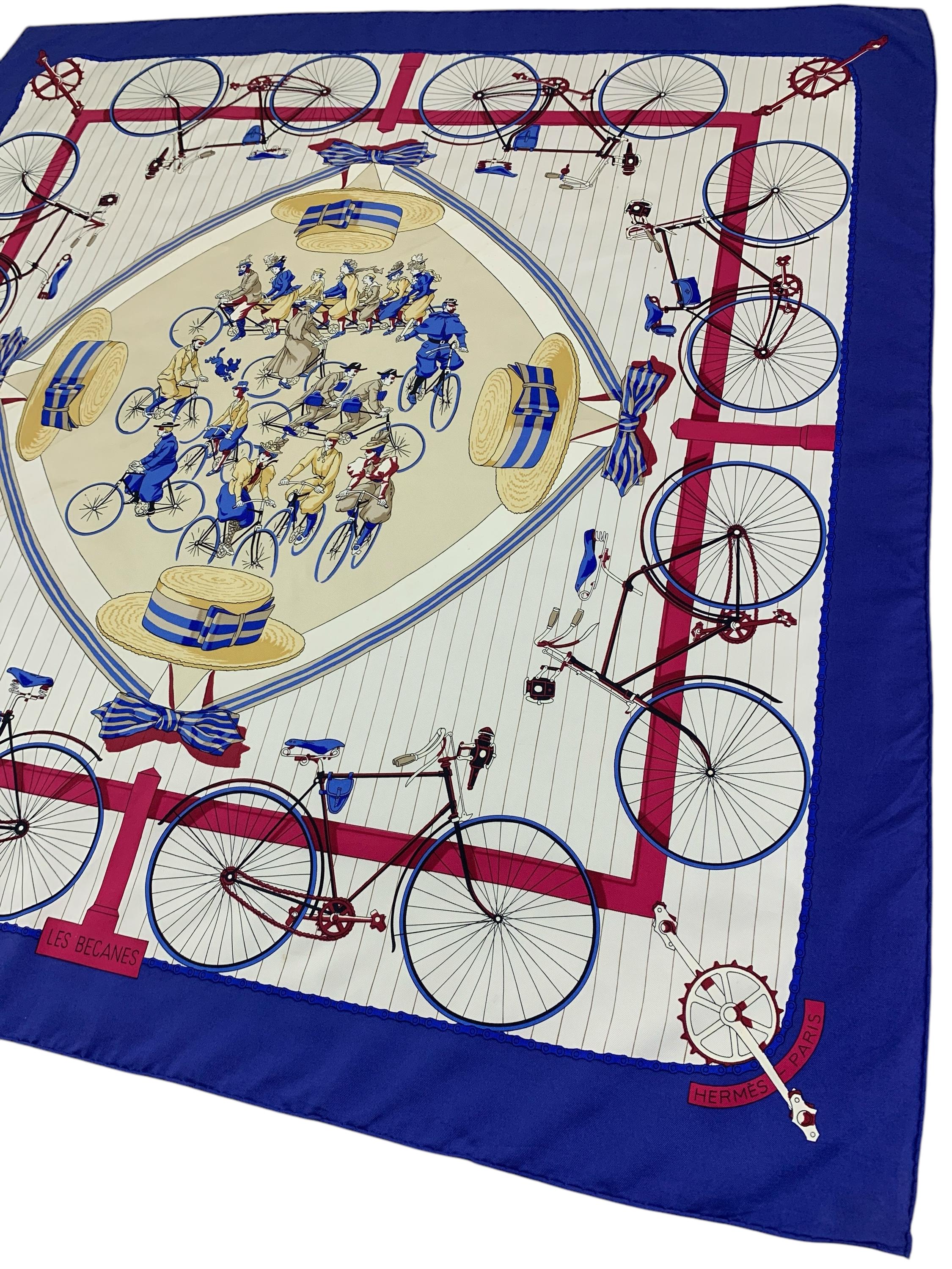 Vintage Hermes Les Becanes by Hugo Grygkar Scarves Classic
