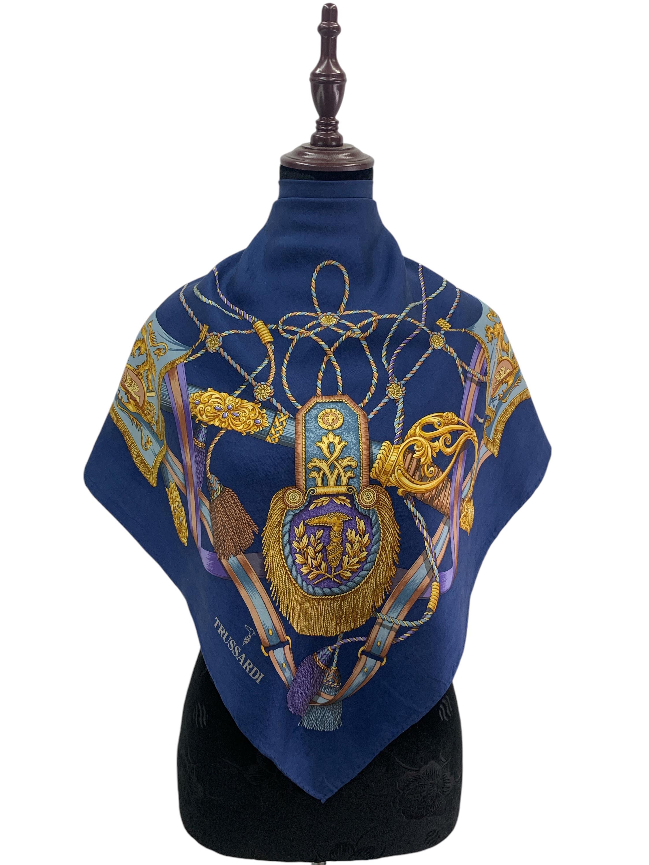 Vintage Trussardi Silk Scarf Classic Scarves Neckwear Accessories