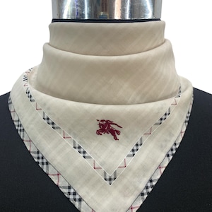 Vintage Burberrys Handkerchief Plaid Pocket Square Burberrys Bandana Top Neckwear Wrap Neckcloth Burberrys Neckerchief Scarf Neck Top Wear