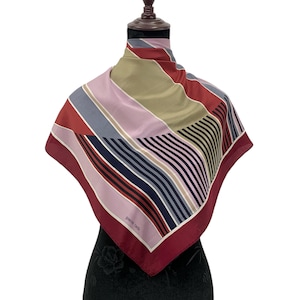 Vintage Pierre Cardin Seidenschal Abstrakt Schals Krawatten Accessoires Pierre Cardin Schal Quadrat Schal Halstuch Wrap Seide Foulard Unisex