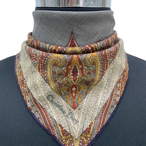 Vintage Christian Dior Handkerchief Cotton Scarf Pocket Square Top Accessories Neck Scarf Christian Dior Neckerchief Paisley Scarf Neckwear