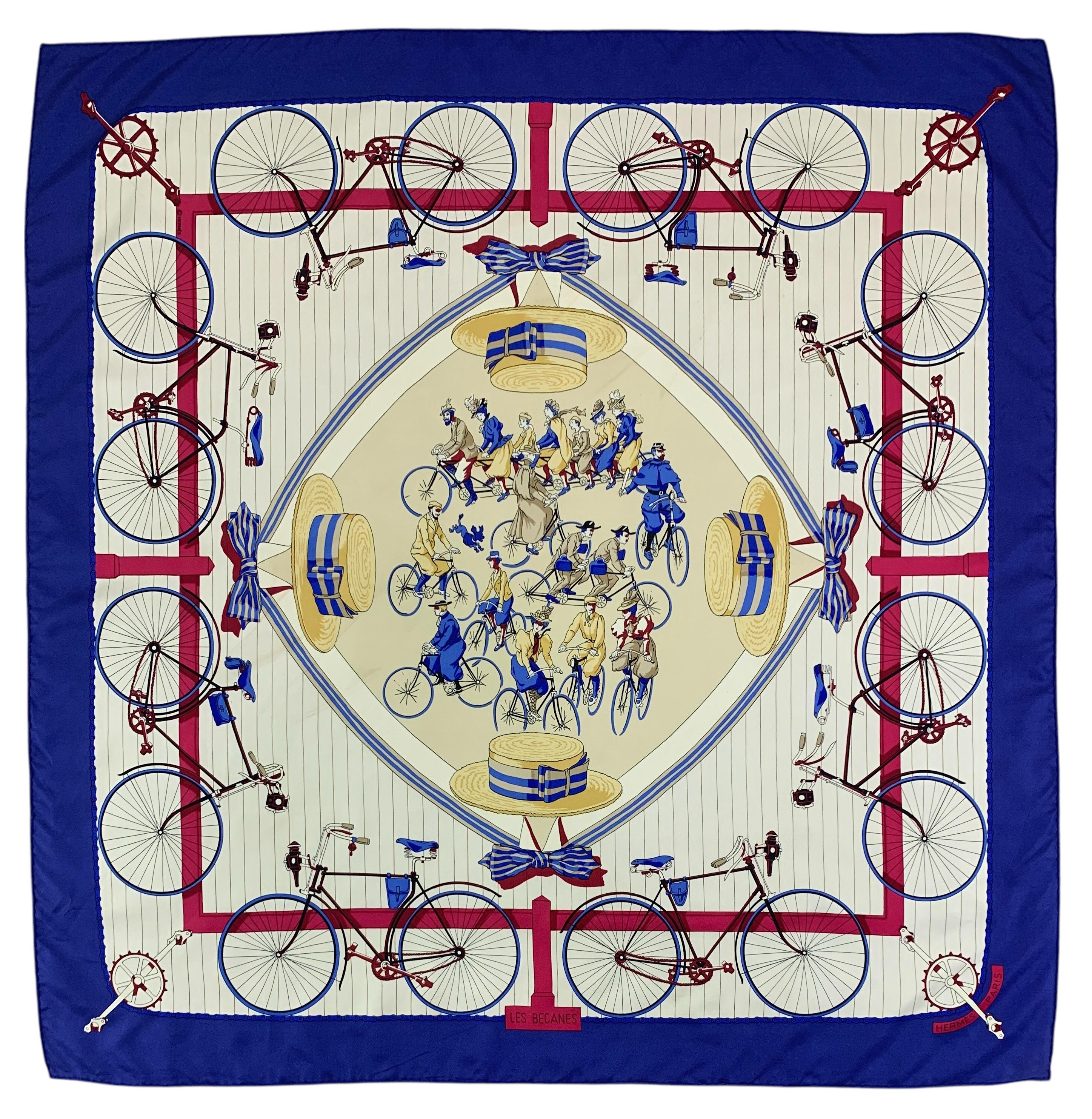 HERMES　エルメス　ヴィンテージ　LES BECANES　シルク　スカーフ Vintage Hermes Les Becanes by Hugo Grygkar Scarves Classic