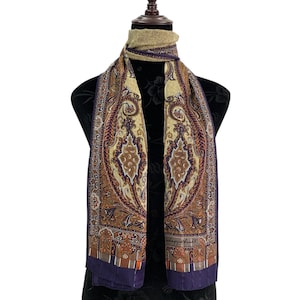 Vintage Philippe Venet Silk Scarf Paisley Scarves Neckwear Wrap Silk Foulard Philippe Venet Rectangle Scarf Classic Style Neck Scarf Top