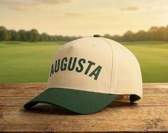 Cappello da golf Augusta - Otto 5 pannelli, profilo medio, stile 100% poliestere, cappello da baseball minimalista, cappellino da golf unisex in regalo