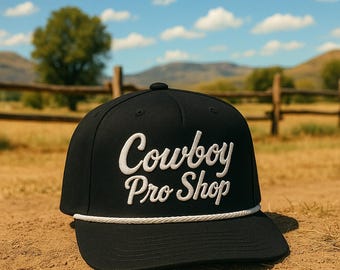 Cappello da cowboy in corda: berretto western snapback - stile Ranch Rodeo