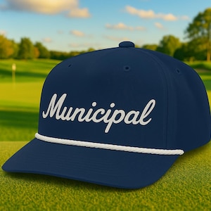 Municipal Golf Club Rope Hat: Embroidered Polyester Baseball Cap