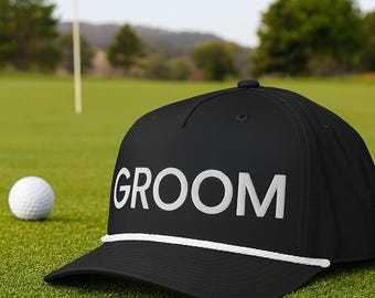 Cappello in corda per sposi - Cappellino Richardson ricamato, stile 100% poliestere, cappellino da baseball minimalista, cappellino da golf unisex in regalo