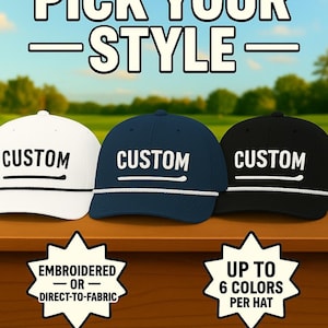 Custom Embroidered Richardson Rope Golf Hat: Groomsmen Gift, Team Logo Cap
