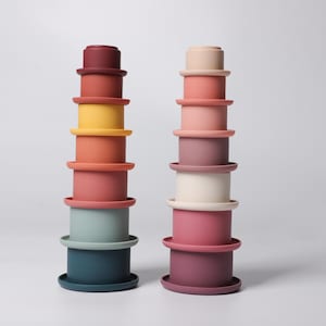 ベビー/幼児用シリコンスタッキングカップ（7個）